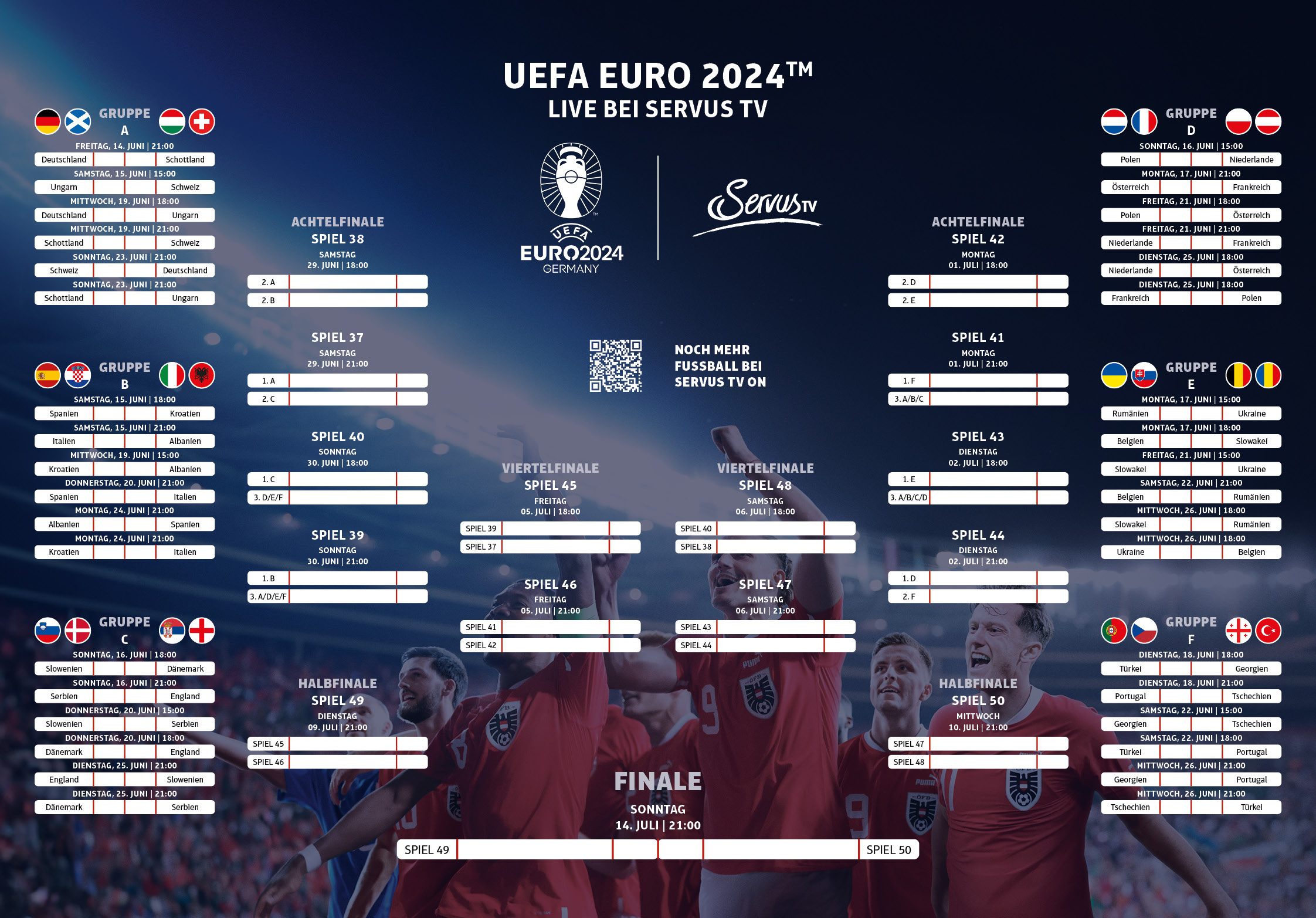 UEFA EURO 2024: Spielplan zum Download und Ausdrucken - ServusTV On